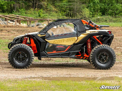 Can-Am Maverick X3 Primal Soft Cab Enclosure Upper Doors - Light Tint Rear Windshield - No Door Handles