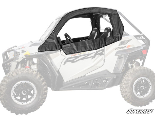 Polaris RZR Trail S 1000 Primal Soft Cab Enclosure Upper Doors - Clear Rear Windshield