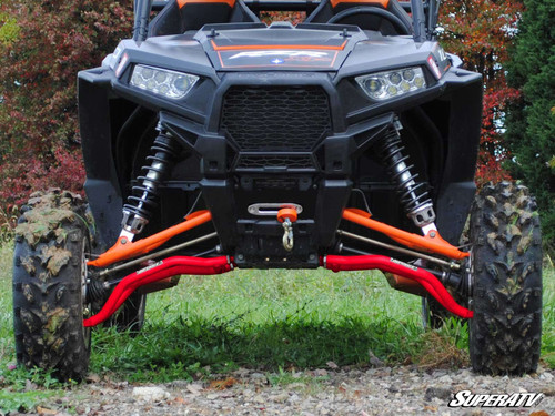 Polaris RZR XP Turbo High-Clearance A-Arms - Adjustable - Lower - Keller Ball Joints - Red