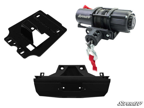 Can-Am Maverick X3 Winch Mounting Plate - 72 inch Wide - Winch Mount Plate + Frame Stiffener - 3500 lb. -