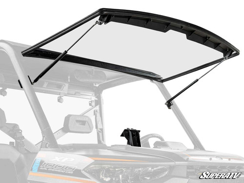 Polaris Ranger XP 1000 Flip Windshield - Crew Cab - 2024+ - Scratch Resistant Polycarbonate - Clear -