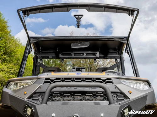 Polaris Ranger XP 1000 Flip Windshield - NorthStar Edition Crew - 2019-2023 - Scratch Resistant Polycarbonate - Clear -