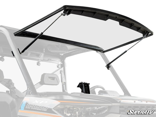 Polaris Ranger XP Kinetic Scratch-Resistant Flip Windshield - 2023 - Scratch Resistant Polycarbonate - Clear