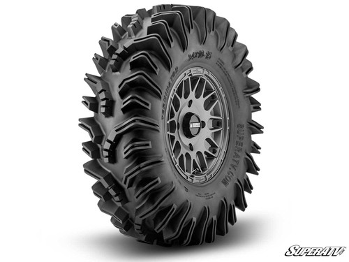 Intimidator Tires 34x10x15 on 15" Matte Titanium Hellfire Wheels 4/156 Pattern -