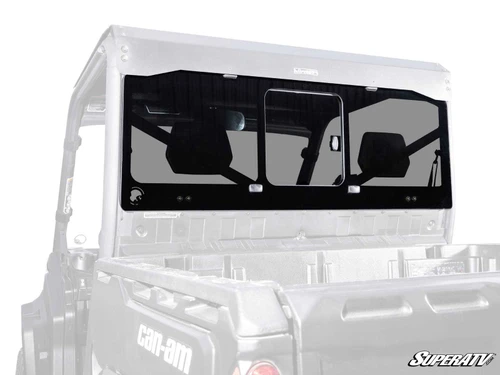 Can-Am Defender HD10 Glass Sliding Rear Windshield - With OEM Roof