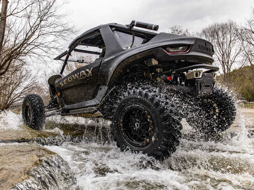 Standard XT Warrior Tires 30x10x15 on 15x10 Assault Industries Hellfire Matte Titanium Wheels 4/136 Pattern -