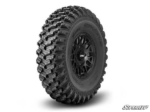 Sticky XT Warrior Tires 32x10x15 on 15x10 Assault Industries Hellfire Satin Black Wheels 5/4.5 Pattern -