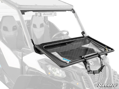 Can-Am Maverick Sport Flip Down Glass Windshield - Driver's Side Wiper