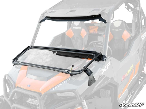 Polaris General 1000 Flip-Down Glass Windshield - Driver's Side Wiper
