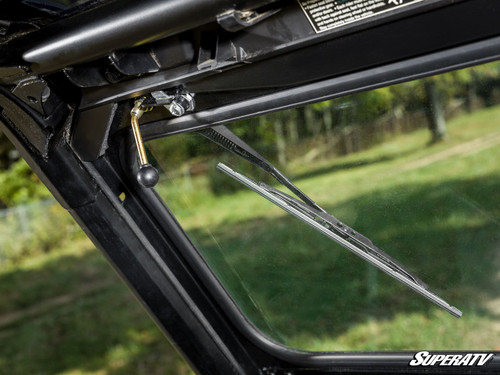 Polaris General 1000 Flip-Down Glass Windshield - Driver's Side Wiper