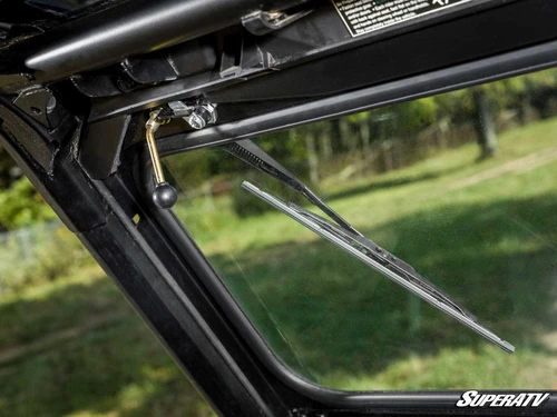 Polaris General XP 1000 Flip-Down Glass Windshield - Driver's Side Wiper