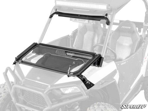 Polaris RZR XP 1000 Flip Down Glass Windshield - 2014-2018 - Driver's Side Wiper