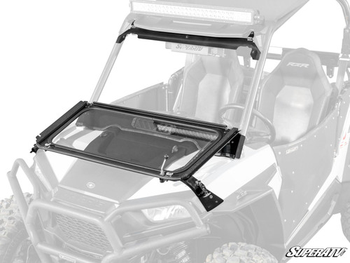 Polaris RZR XP 1000 Flip Down Glass Windshield - 2014-2018 - Driver & Passenger Side Wipers