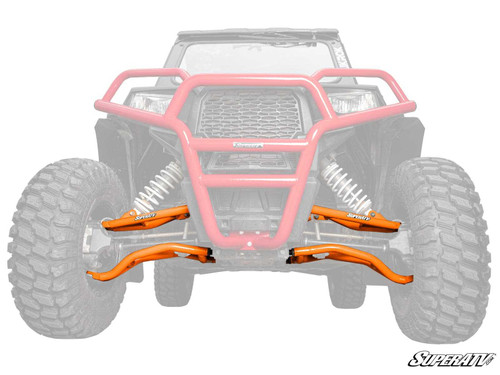 Polaris RZR S 1000 High Clearance Front A-Arms - 1.5 inch - 2016 - Heavy-Duty 4340 Chromoly Steel - Orange