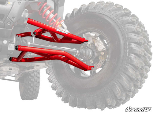 Polaris RZR XP 1.5" Forward Offset A-Arms - Heavy-Duty 4340 Chromoly Steel - Red