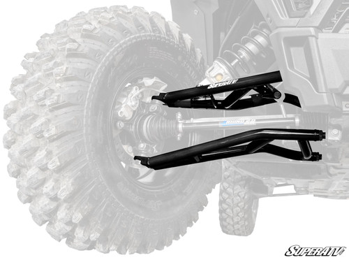 Polaris RZR XP Turbo High Clearance 1.5" Forward Offset A-Arms - Heavy-Duty 4340 Chromoly Steel - Black