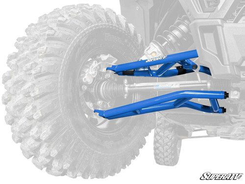 Polaris RZR XP Turbo High Clearance 1.5" Forward Offset A-Arms - Heavy-Duty 4340 Chromoly Steel - Voodoo Blue