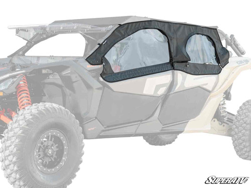 Can-Am Maverick X3 MAX Primal Soft Cab Enclosure Upper Doors - Standard Doors - Standard Rear Windshield - Dark Tint