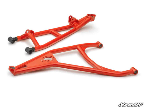 Can-Am Maverick X3 High Clearance 2" Forward Offset A-Arms - 72 inch Wide - Heavy-Duty 4340 Chromoly Steel - Can-Am Red -