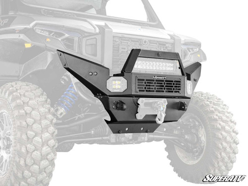Polaris Xpedition Winch-Ready Front Bumper - 2 Cube Lights - 12" LED Double Row Light bar