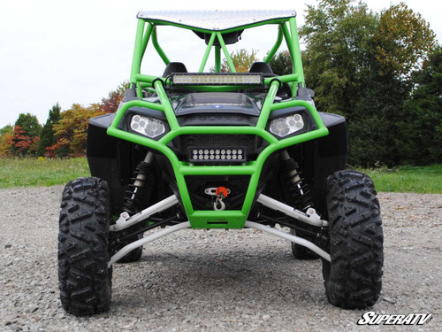 Polaris RZR XP 900 High Clearance 1.5" Forward Offset A-Arms - Super Duty 300M Ball Joints - White