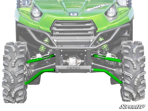 Kawasaki Teryx High Clearance 1.5" Forward Offset A-Arms - Keller Ball Joints - Green