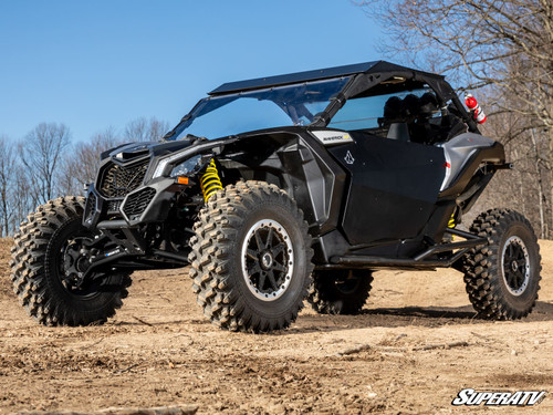 Can-Am Maverick X3 Atlas Pro 2" Forward Offset A-Arms - 64 inch Wide - Keller Ball Joints - Black -