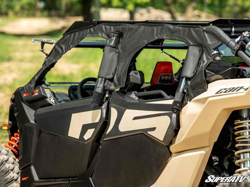 Can-Am Maverick X3 MAX Primal Soft Cab Enclosure Upper Doors - Standard Doors - Vented Rear Windshield - Light Tint - Door Handles -