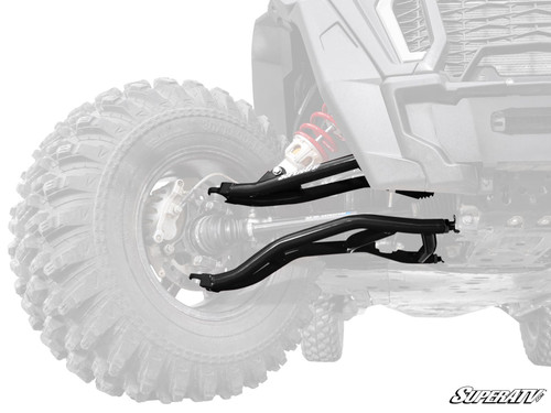 Polaris RZR XP 1000 High Clearance 2" Forward Offset A-Arms - Keller Ball Joints - Black