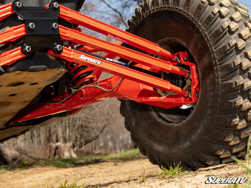 Can-Am Maverick X3 72" Rear Trailing Arms - 72 inch Wide w/ Smart-Shox - Red
