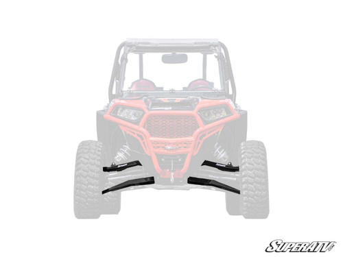 Polaris RZR XP Turbo High Clearance Boxed A-Arms - Super Duty 300M Ball Joints - Black
