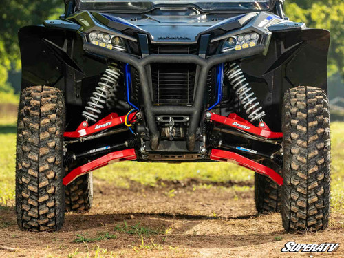 Honda Talon 1000X 1.5" Forward Offset Boxed A-Arms - Keller Ball Joints - Red