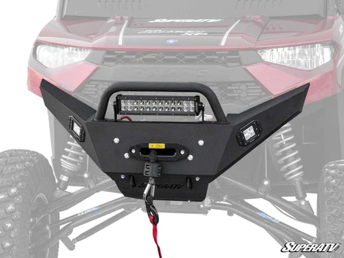 Polaris Ranger XP 1000 Winch-Ready Bumper with Bull Bar 12" LED Double Row Light bar - 6000 lb. -