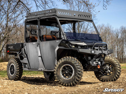 Can-Am Defender MAX HD11 Outfitter Roof Rack 30 inch Straight LED Light Bar - Aluminum Roof -
