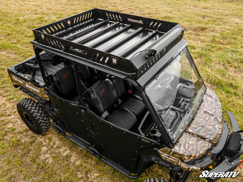 Can-Am Defender MAX HD10 Outfitter Roof Rack 30 inch Straight LED Light Bar - Aluminum Roof -