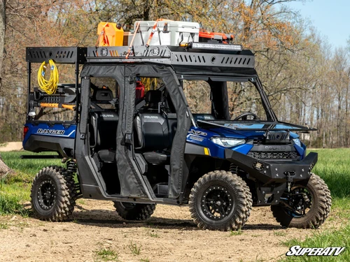 Gravely Atlas JSV 6400 Outfitter Roof Rack - 4 Cube Lights - 30 inch Straight LED Light Bar - Aluminum Roof -