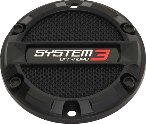 SYSTEM 3 Sb8 Center Cap Flat 6/5.5 Bolt-In Matte Black CAPS3-160