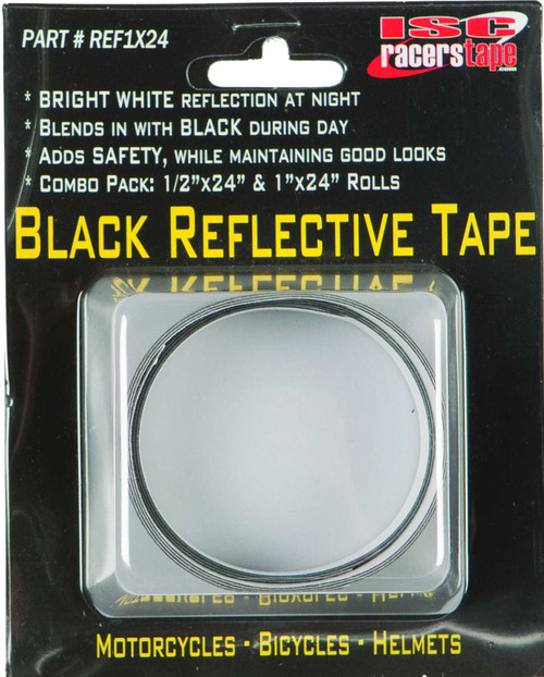ISC Black Reflective Tape 1/2X24" & 1X24" REF1X24