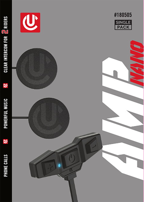 UCLEAR Amp Nano Single Kit Helmet Audio Single Kit 180514