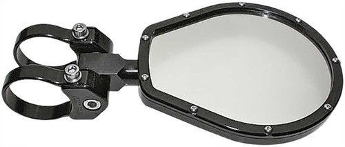 AXIA 6" Round Folding Side Mirror 2 Clamps Needed MOD6FSM-BK