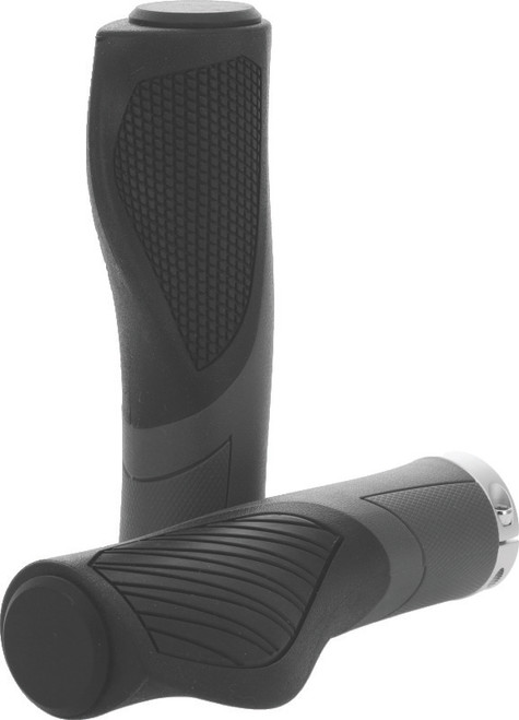 BikeMaster Lock-On Ergo Grips - Black/Grey 102197