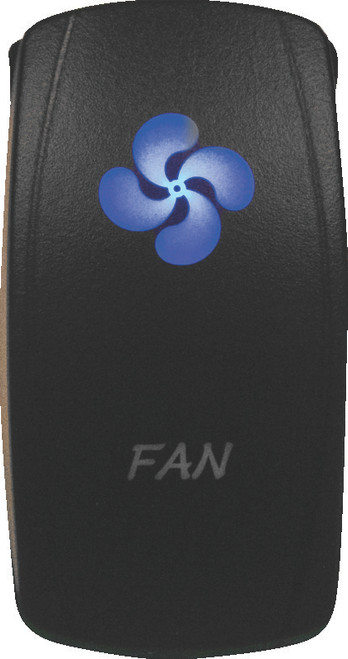 DragonFire Racing Lighted Switch Fan On/Off Blue 521381