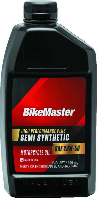BikeMaster 20W50 Semi Synthetic Oil - Quart 532319
