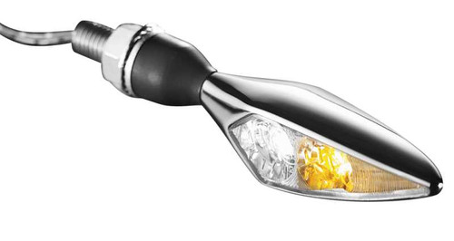 Kuryakyn Rhombus Front Right White/Amber Chrome 2539
