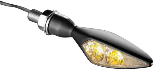 Kuryakyn Rhombus Amber Front Right/ Left Rear Satin Black 2551