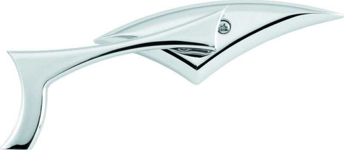 BikeMaster Sickle Mirrors w/10mm/Yam 10mm/HD Adapters - Pair - Aluminum/Chrome 600268