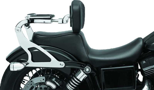 Kuryakyn Fixed Mounts for Multi-Purpose Driver/Passenger Backrest 06-17 Dyna Models Chrome 7095