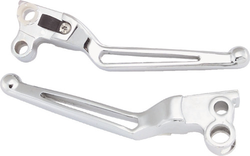 Bikers Choice 82-95 Big Twin & XL Chrome Custom Slotted Lever Set 491253