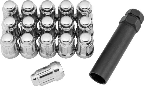 QuadBoss Spline Lug Nuts 12x1.25 - Silver 608816