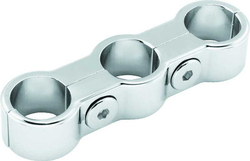 Bikers Choice Chrome Plain Oil Hose Separator For 3 Hoses 489605